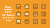 Road Barrier Icons - Slide 1