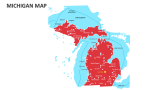 Michigan Map - Slide 1