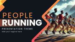People Running Presentation Theme - Slide 1