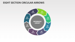Eight Section Circular Arrows - Slide 1