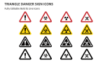 Triangle Danger Sign Icons - Slide 2