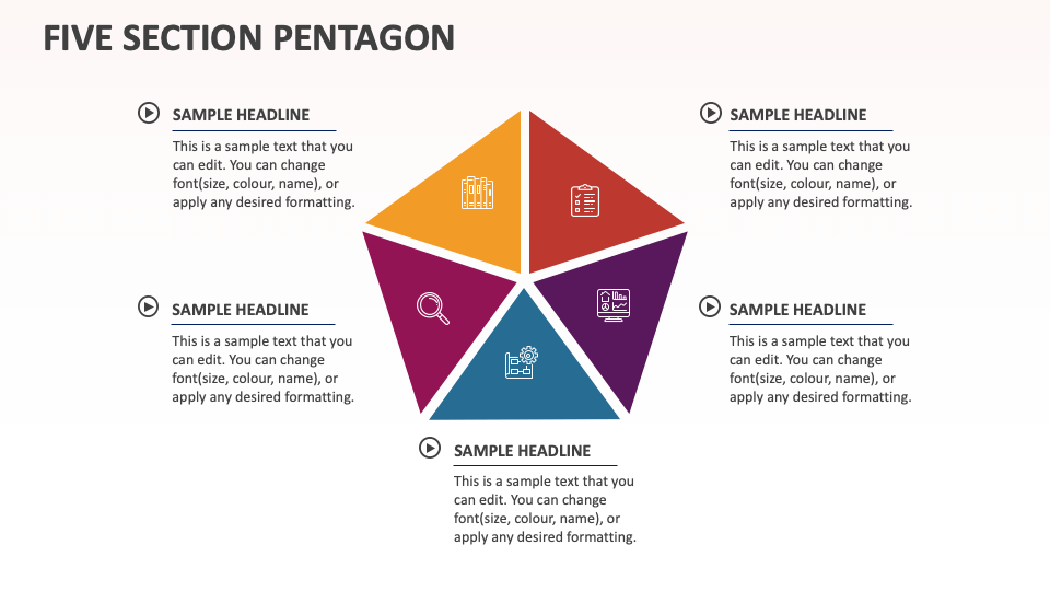 Five Section Pentagon - Slide 1