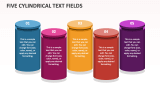 Five Cylindrical Text Fields - Slide 1