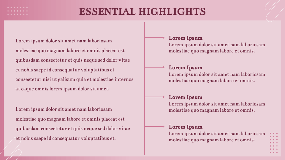 Free Pink Modern Presentation Theme for Google Slides and PowerPoint