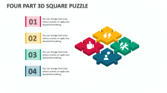 Four Part 3D Square Puzzle - Slide 1