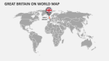 Great Britain On World Map - Slide 1