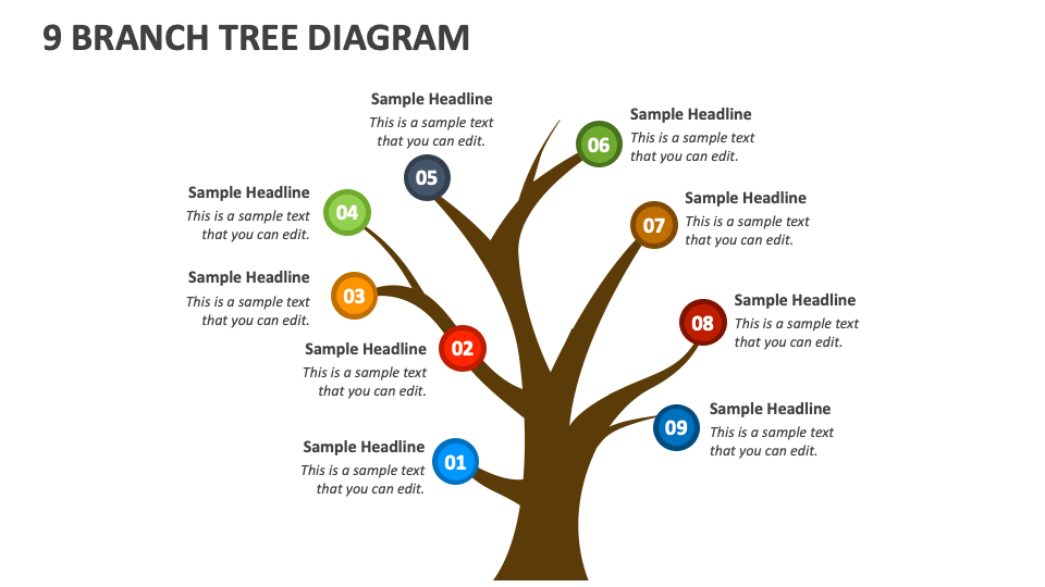 9 Branch Tree Diagram - Slide 1