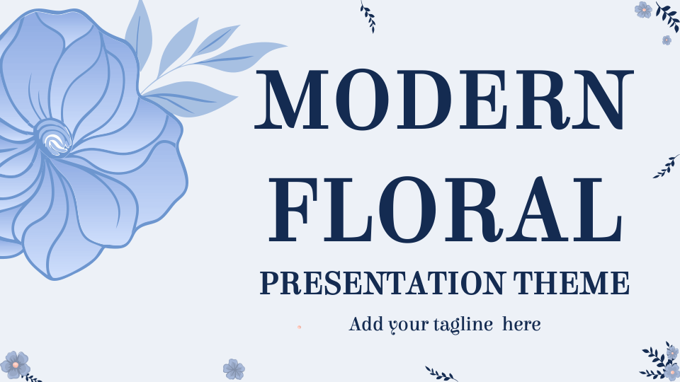 Modern Floral Presentation Theme - Slide 1