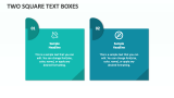 Two Square Text Boxes - Slide 1