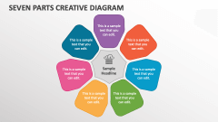 Seven Parts Creative Diagram - Slide 1