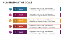 Numbered List of Goals - Slide 1