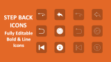 Step Back Icons - Slide 1