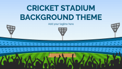 Cricket Stadium Background Theme - Slide 1