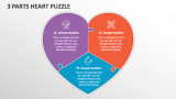 3 Parts Heart Puzzle - Slide 1