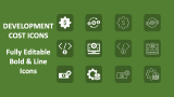 Development Cost Icons - Slide 1