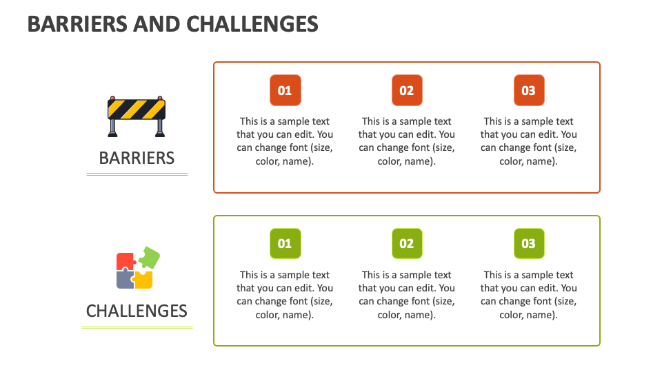Barriers and Challenges PowerPoint and Google Slides Template PPT Slides