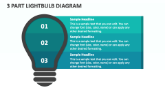 3 Part Lightbulb Diagram - Slide 1