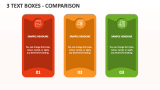 3 Text Boxes - Comparison - Slide 1