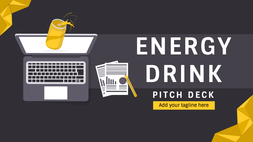 Energy Drink Pitch Deck Template for Google Slides and PowerPoint