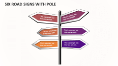 Six Road Signs with Pole - Slide 1