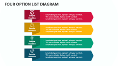 Four Option List Diagram - Slide 1