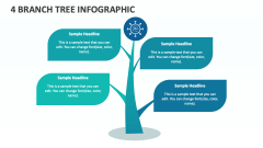4 Branch Tree Infographic - Slide 1
