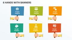 6 Hands with Banners - Slide 1