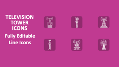 Television Tower Icons for Google Slides and PowerPoint