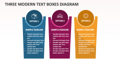 Three Modern Text Boxes Diagram - Slide 1
