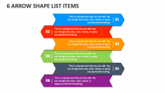 6 Arrow Shape List Items - Slide 1