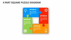 4 Part Square Puzzle Diagram - Slide 1