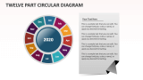 Twelve Part Circular Diagram - Slide 1
