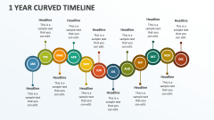 1 Year Curved Timeline - Slide 1