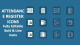 Attendance Register Icons - Slide 1