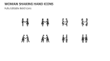 Woman Shaking Hand Icons - Slide 2