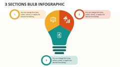 3 Sections Bulb Infographic - Slide 1