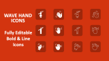 Wave Hand Icons - Slide 1