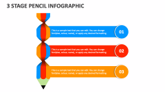 3 Stage Pencil Infographic - Slide 1