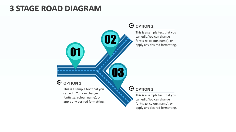 3 Stage Road Diagram - Slide 1