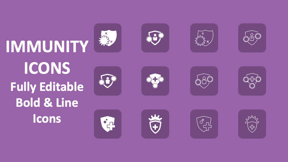 Immunity Icons for Google Slides and PowerPoint