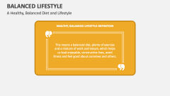 A Healthy, Balanced Diet and Lifestyle - Slide 1
