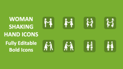 Woman Shaking Hand Icons - Slide 1