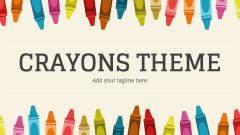 Crayons Presentation Theme - Slide 1