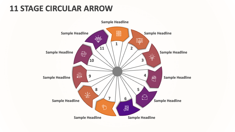 11 Stage Circular Arrow - Slide 1