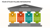Four Stylish Pillars infographic - Slide 1
