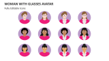 Woman with Glasses Avatar - Slide 1