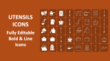 Utensils Icons - Slide 1