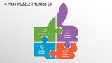 4 Part Puzzle Thumbs Up - Slide 1
