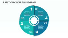 4 Section Circular Diagram - Slide 1