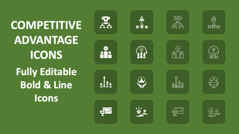 Competitive Advantage Icons - Slide 1